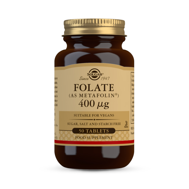 Solgar Folate (As Metafolin®) 400µg 50 Tablets image 1