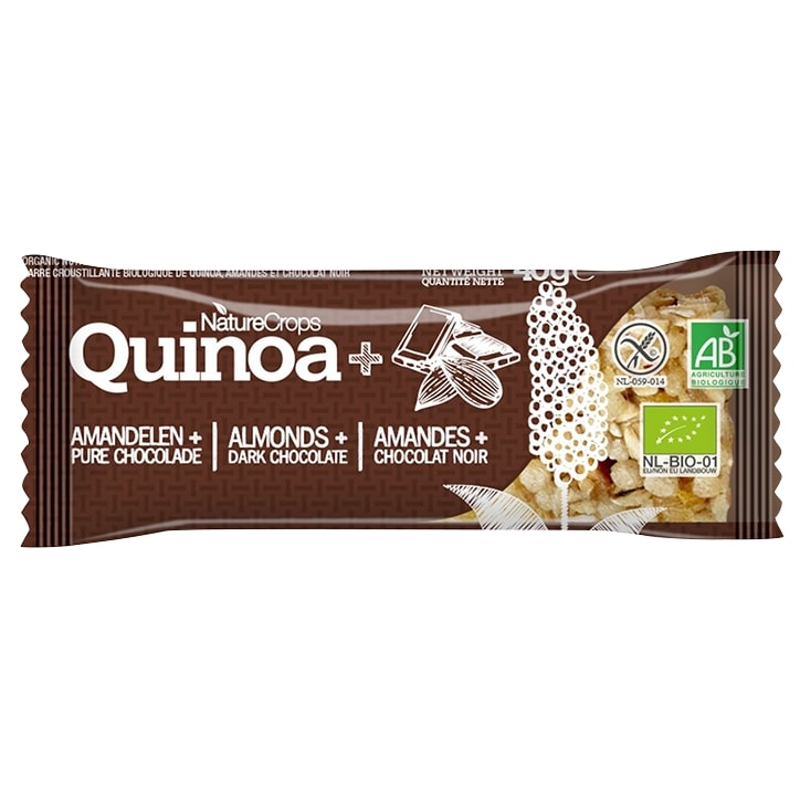 NatureCrops Quinoa Bar Dark Chocolate & Almond 40g image 1