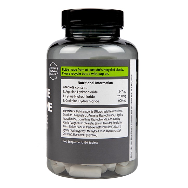 PE Nutrition L-arginine L-ornithine L-lysine 120 Tablets-3