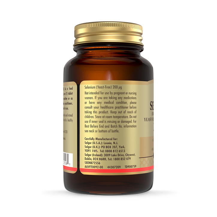 Solgar Selenium (Yeast-Free) 200µg 50 Tablets image 2