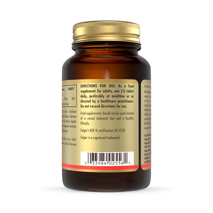 Solgar Selenium (Yeast-Free) 200µg 50 Tablets image 3