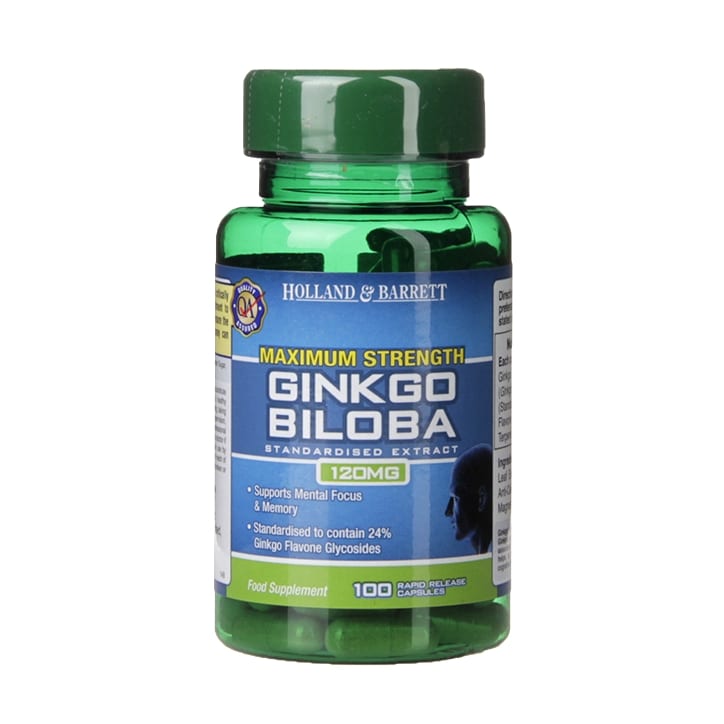 Holland & Barrett Ginkgo Biloba 100 Capsules 120mg image 1
