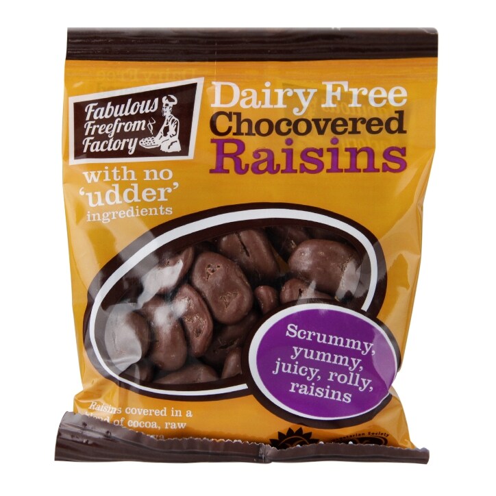 Fabulous Freefrom Factory Dairy Free Chocovered Raisins 75g