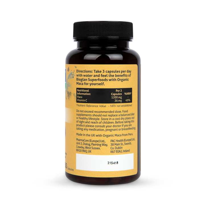 Bioglan Superfoods Organic Maca 60 Capsules image 3