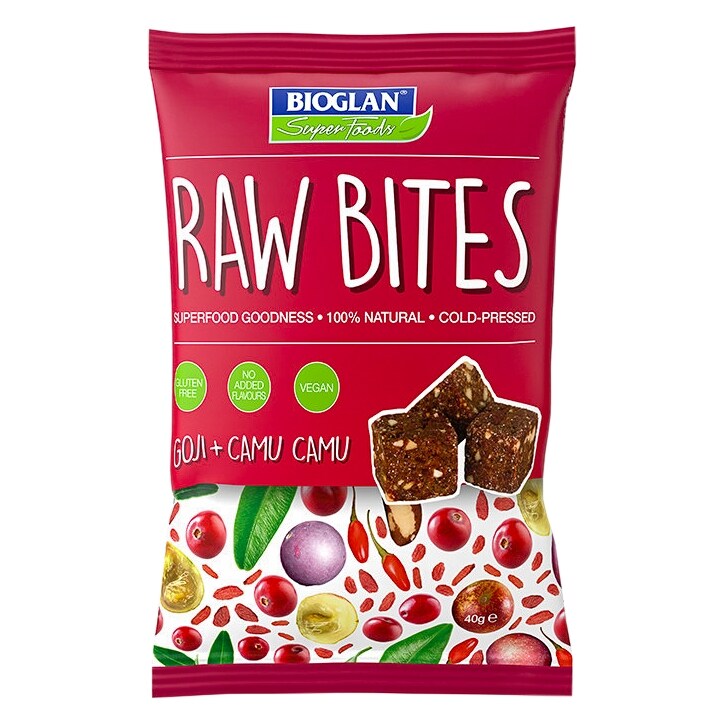 Bioglan Raw Bites Goji & Camu Camu 40g image 1