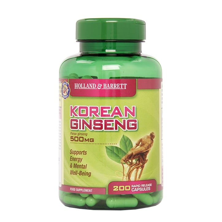 Holland & Barrett Korean Ginseng 200 Capsules 500mg image 1