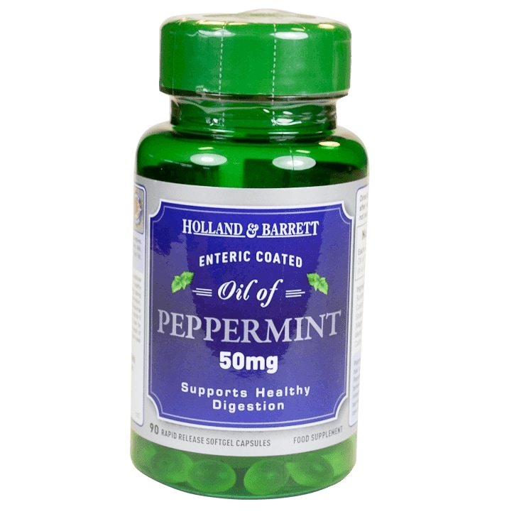 Holland & Barrett Enteric Coated Oil of Peppermint 90 Caplets 50mg-1