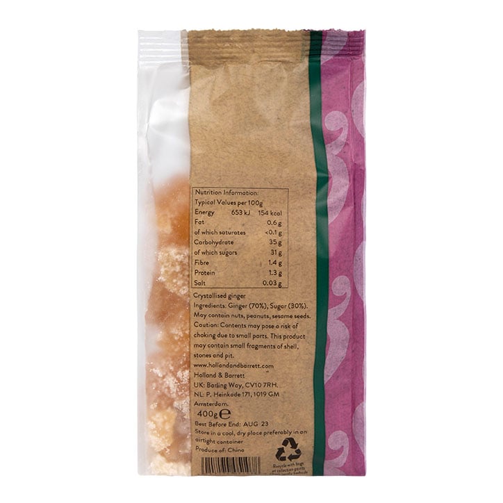 Holland & Barrett Mild Crystallised Ginger 400g image 2