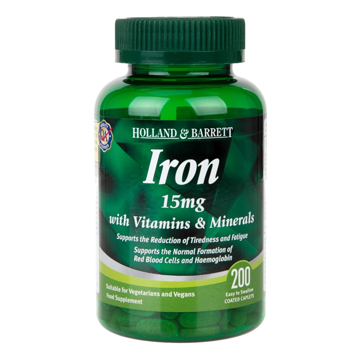 Holland & Barrett Iron 15mg with Vitamins & Minerals 200 Caplets