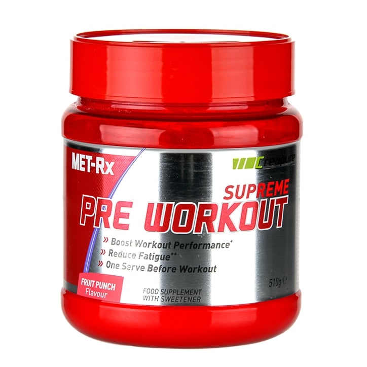 Met Rx Supreme Pre Workout Powder Fruit Punch Holland Barrett