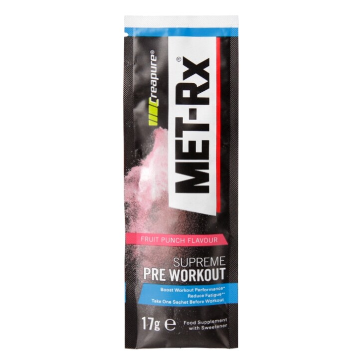MET-Rx Supreme Pre Workout Powder Fruit Punch 17g image 1