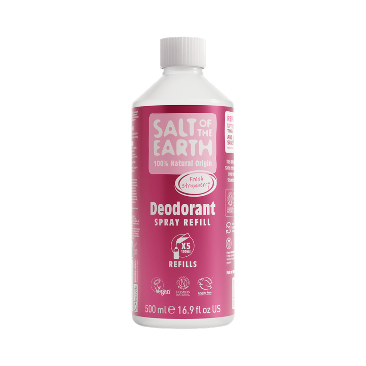 Salt Of The Earth Natural Deodorant Spray Refill Fresh Strawberry 500ml image 1