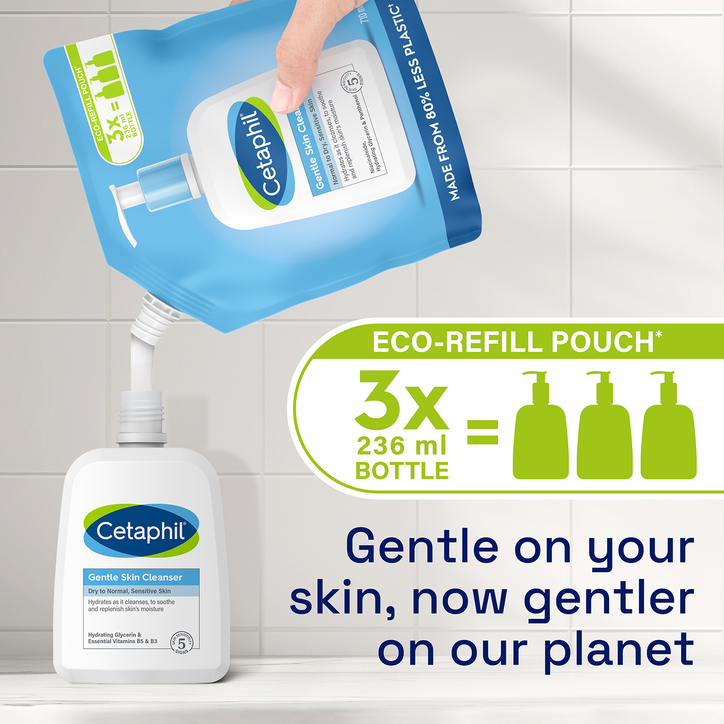 Cetaphil Gentle Skin Cleanser Face & Body Wash Refill Pouch 710ml image 6