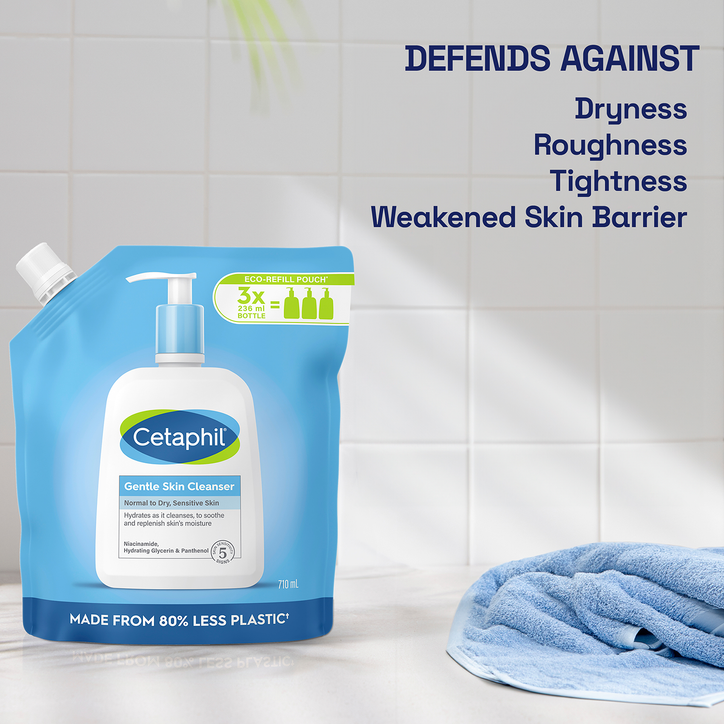 Cetaphil Gentle Skin Cleanser Face & Body Wash Refill Pouch 710ml image 7