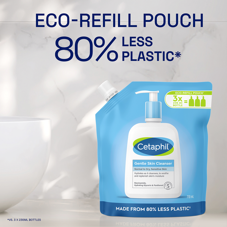 Cetaphil Gentle Skin Cleanser Face & Body Wash Refill Pouch 710ml image 8