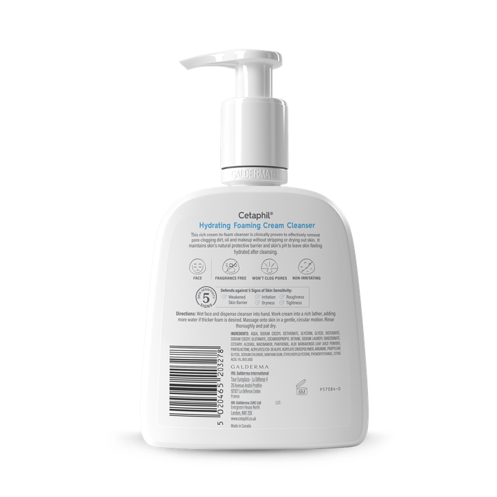 Cetaphil Hydrating Foaming Cream Cleanser Face Wash 473ml image 2