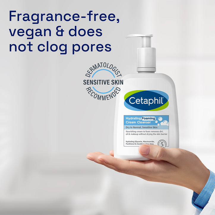 Cetaphil Hydrating Foaming Cream Cleanser Face Wash 473ml image 5