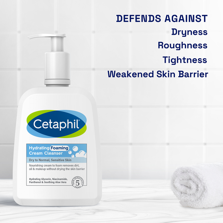 Cetaphil Hydrating Foaming Cream Cleanser Face Wash 473ml image 8