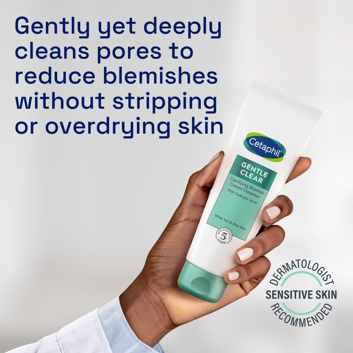 Cetaphil Gentle Clear Clarifying Blemish Cream Cleanser Face Wash 124ml image 4