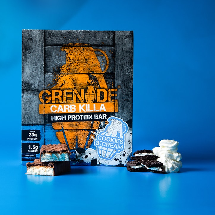 Grenade Cookies & Cream Protein Bar 12 x 60g image 2