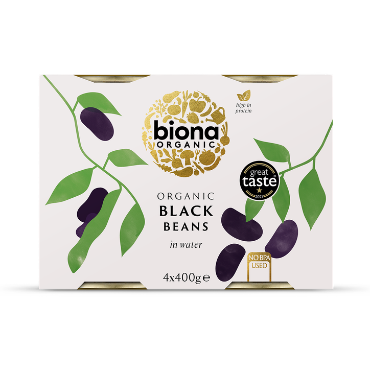 Biona Organic Black Beans 4x 400g