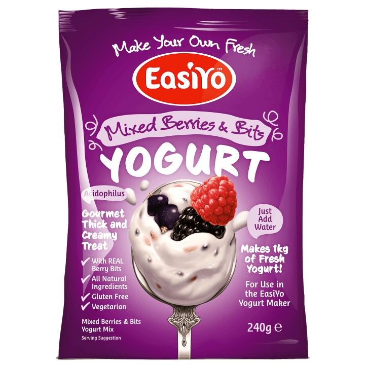 Easiyo Mixed Berries & Bits Yogurt Base 240g image 1