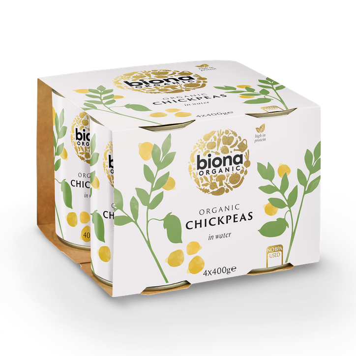 Biona Organic Chickpeas 4x 400g image 2