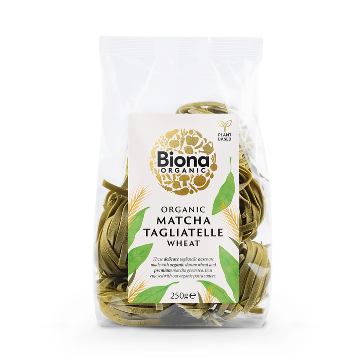 Biona Organic Wheat Tagliatelle Nests Matcha 250g