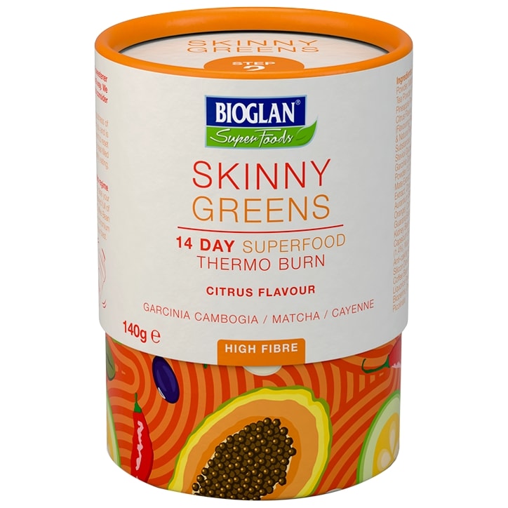 Bioglan Skinny Greens 14 Day Superfood Thermo Burn Citrus 140g image 1