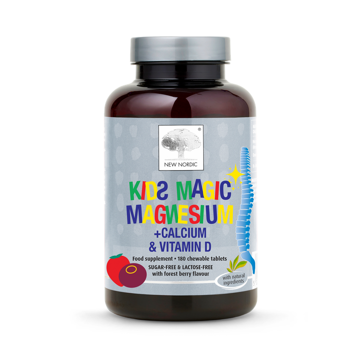 New Nordic Kids Magic Magnesium + Calcium & Vitamin D 180 Tablets image 1