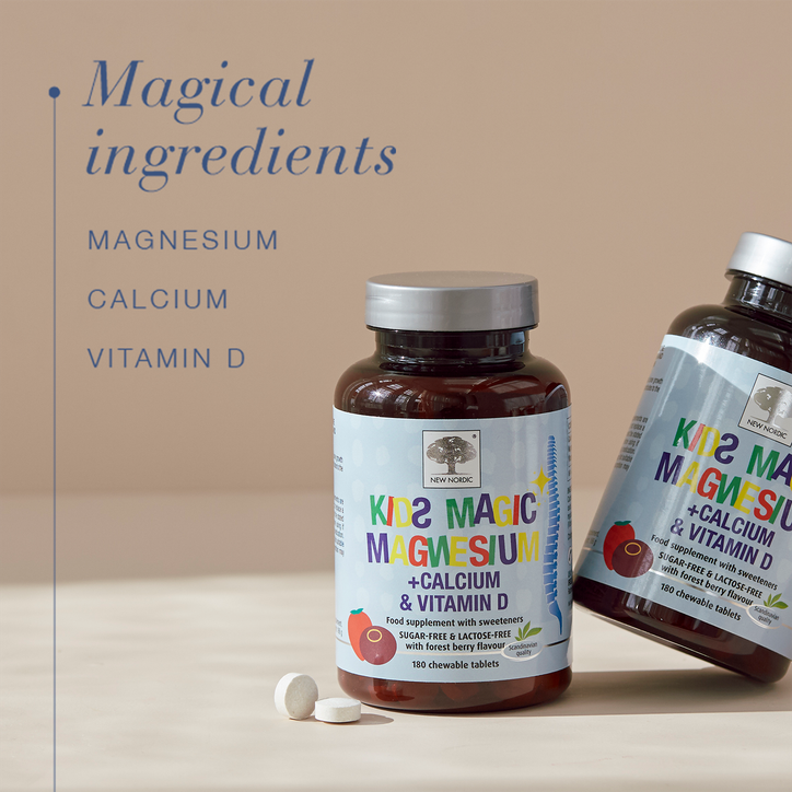 New Nordic Kids Magic Magnesium + Calcium & Vitamin D 180 Tablets image 7