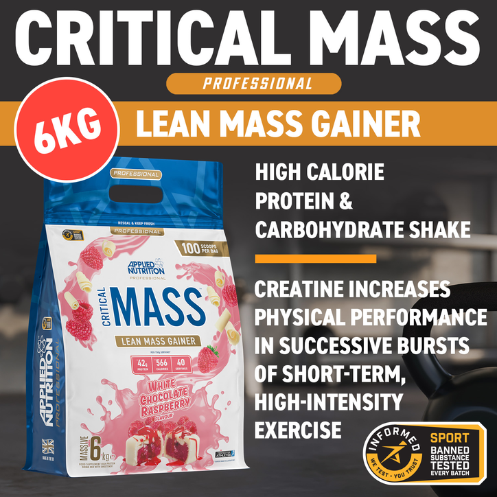 Applied Nutrition Critical Mass Professional Lean Mass Gainer White Chocolate & Raspberry 2.4Kg (40 Servings) image 3