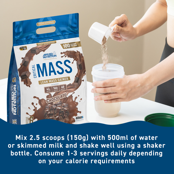Applied Nutrition Critical Mass Professional Lean Mass Gainer White Chocolate & Raspberry 2.4Kg (40 Servings) image 6