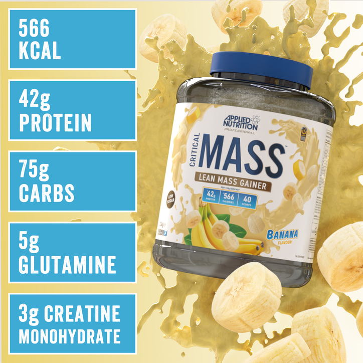 Applied Nutrition Critical Mass Professional Lean Mass Gainer Banana 2.4kg (16 Servings) image 2