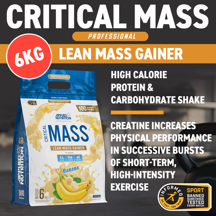 Applied Nutrition Critical Mass Professional Lean Mass Gainer Banana 2.4Kg (40 Servings) image 2
