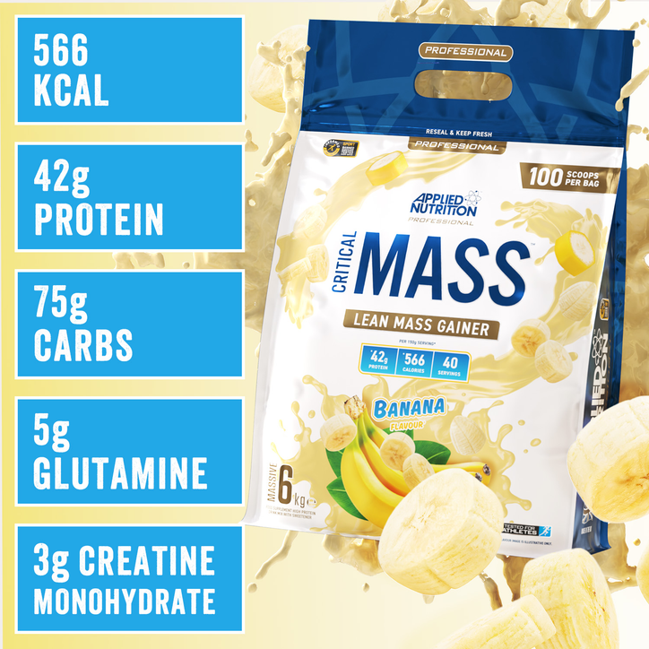 Applied Nutrition Critical Mass Professional Lean Mass Gainer Banana 2.4Kg (40 Servings) image 6