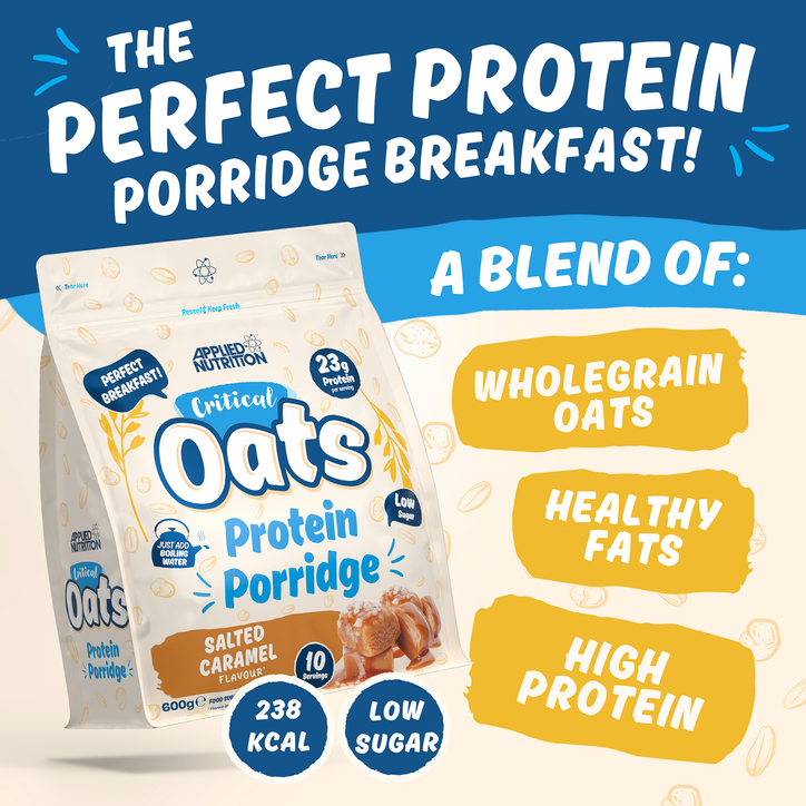 Applied Nutrition Critical Oats Advanced Protein Porridge - Whey Protein Powder Blend With Wholegrain Oats & Iso-Xp Protein Isolate (600G - 10 Servings) (Salted Caramel) image 6