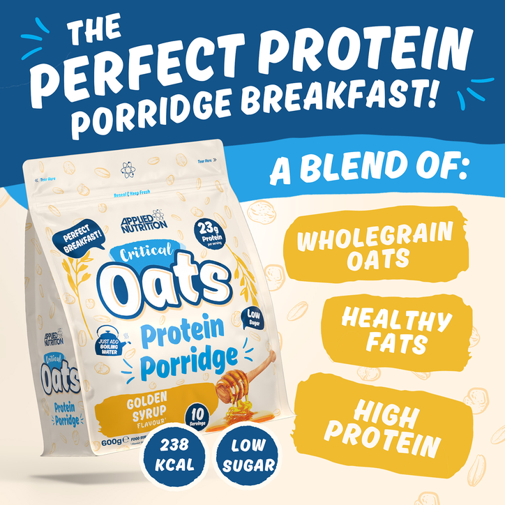 Applied Nutrition Critical Oats Advanced Protein Porridge - Whey Protein Powder Blend With Wholegrain Oats & Iso-Xp Protein Isolate (600G - 10 Servings) (Golden Syrup) image 4