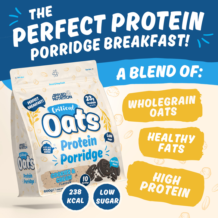 Applied Nutrition Critical Oats Advanced Protein Porridge - Whey Protein Powder Blend With Wholegrain Oats & Iso-Xp Protein Isolate (600G - 10 Servings) (Cookies & Cream) image 5