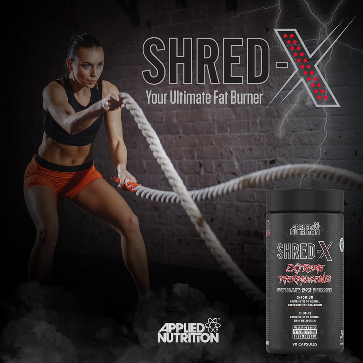 Applied Nutrition Shred X Fat Burner - Abe All Black Everything Fat Burner, Thermo Weight Management (90 Capsules - 30 Servings) image 3