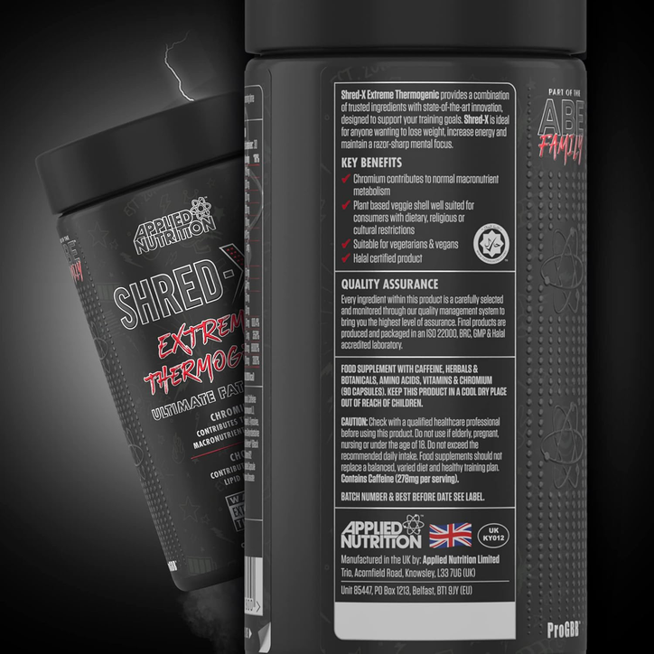 Applied Nutrition Shred X Fat Burner - Abe All Black Everything Fat Burner, Thermo Weight Management (90 Capsules - 30 Servings) image 5