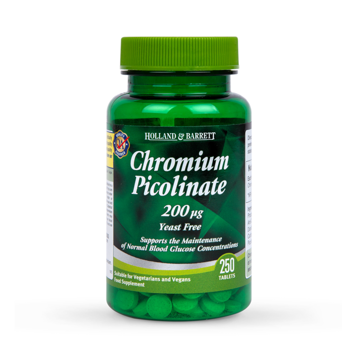 Holland & Barrett Chromium Picolinate 250 Tablets 200ug image 1