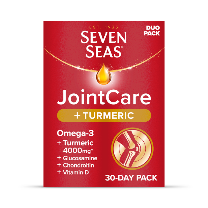 Seven Seas Jointcare Turmeric With Glucosamine, Omega-3 And Turmeric 30 Day Duo Pack (30+30) - 60 Capsules