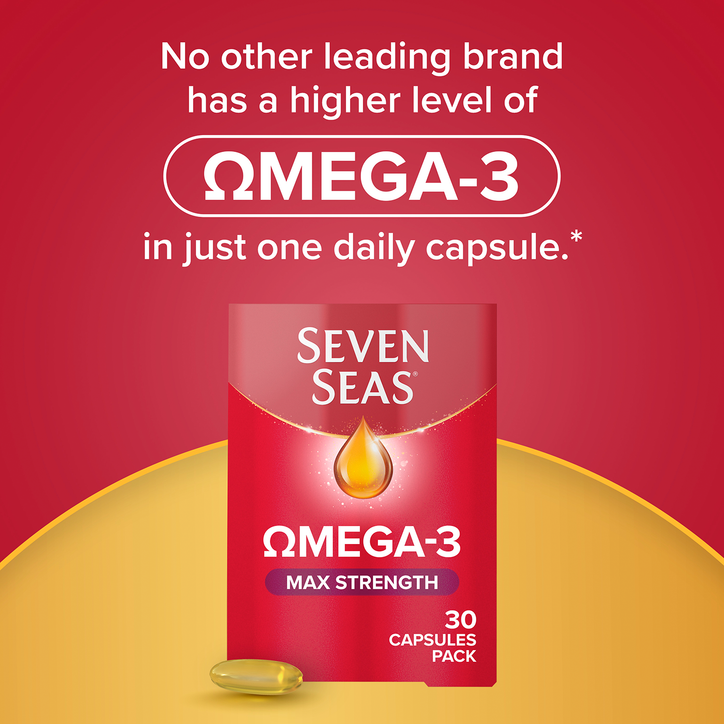Seven Seas Omega-3 Fish Oil Max Strength With Vitamin D 30 Capsules image 7