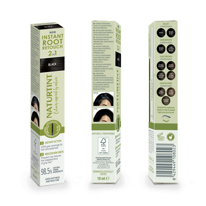 Naturtint 2In1 Instant Root Retouch Black 10ml image 2