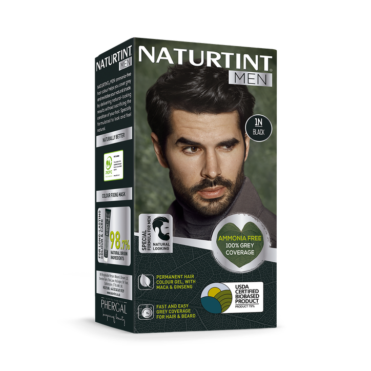 Naturtint Men Permanent Hair Colour Gel 1N Black 170ml image 1