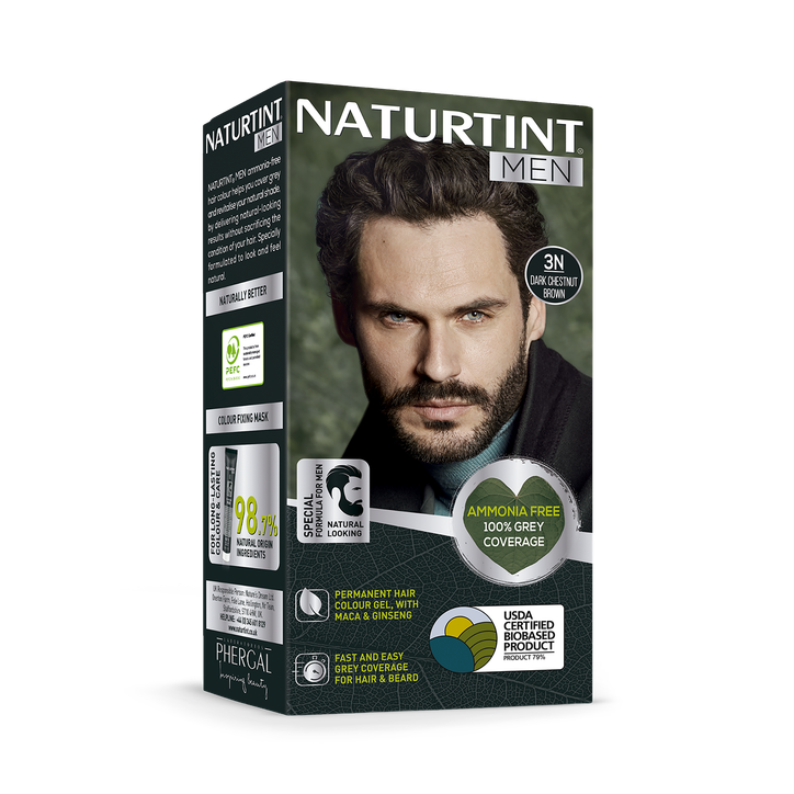 Naturtint Men's 3N Dark Chestnut Brown Permanent Hair Colour Gel 170Ml