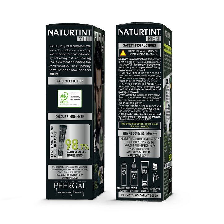 Naturtint Men Permanent Hair Colour Gel 3N Dark Chestnut Brown 170ml image 2