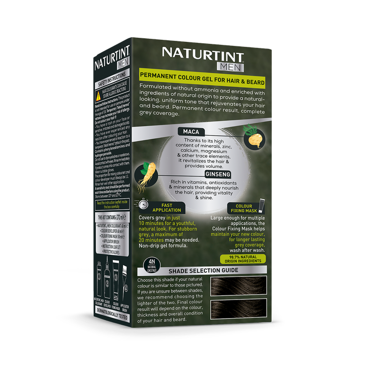 Naturtint Men Permanent Hair Colour Gel 4N Natural Chestnut 170ml image 2