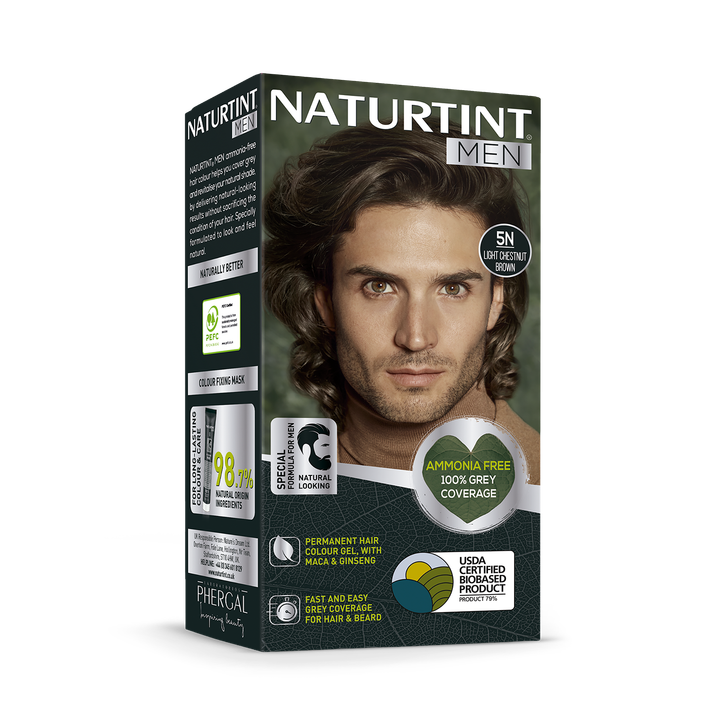 Naturtint Men Permanent Hair Colour Gel 5N Light Chestnut Brown 170ml image 1